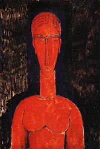 Amedeo Modigliani Red Bust oil painting image
